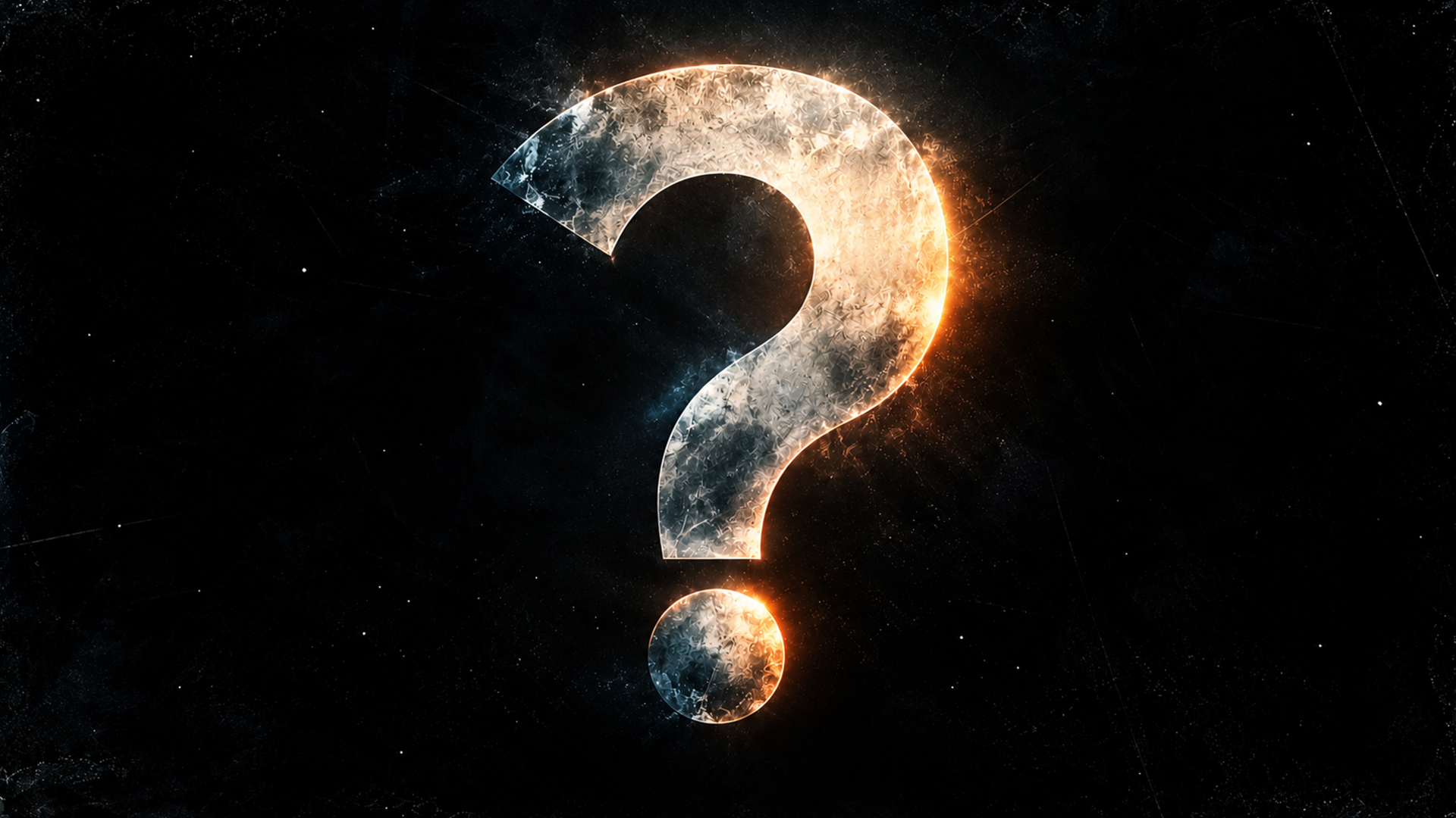 Glowing question mark - Questions artwork